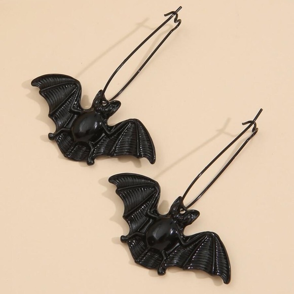 Any 2/$20! Black Bat Ear Wire Earrings - Picture 3 of 6